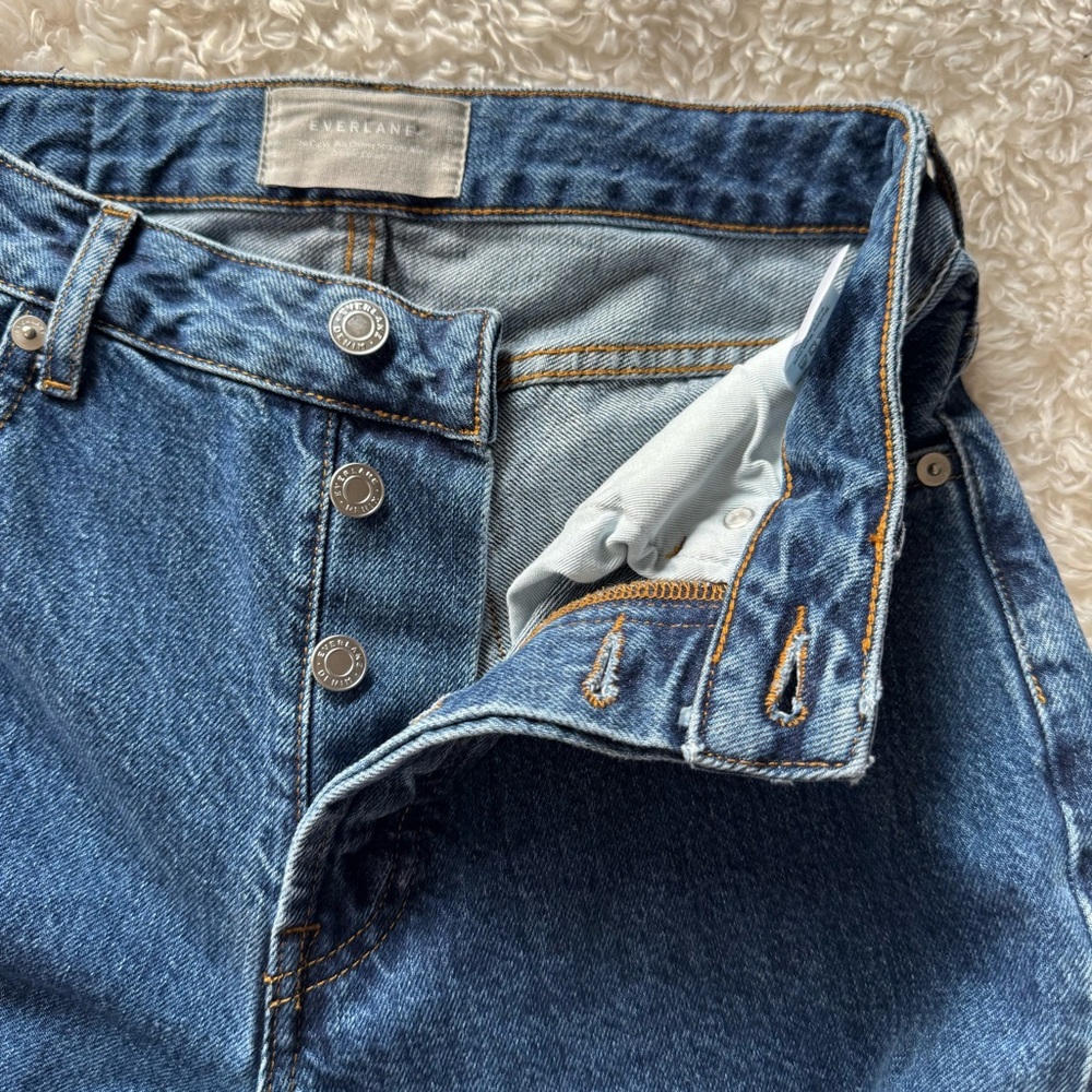 Everlane The Curvy 90's Cheeky Straight Leg Blue Jeans High Rise Size 27 X 28 - Picture 11 of 14